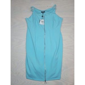 Rebel Wilson X Angels Women's Size 1X Zip Front Dress Angel Blue New $129.00